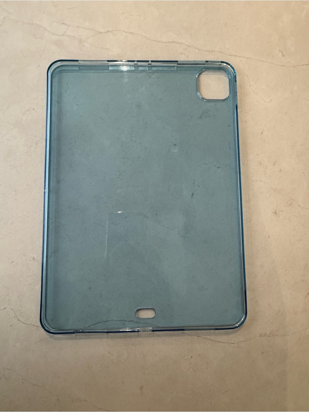 Blue Transparent Tablet Back Cover Case - Slim Protective Shell